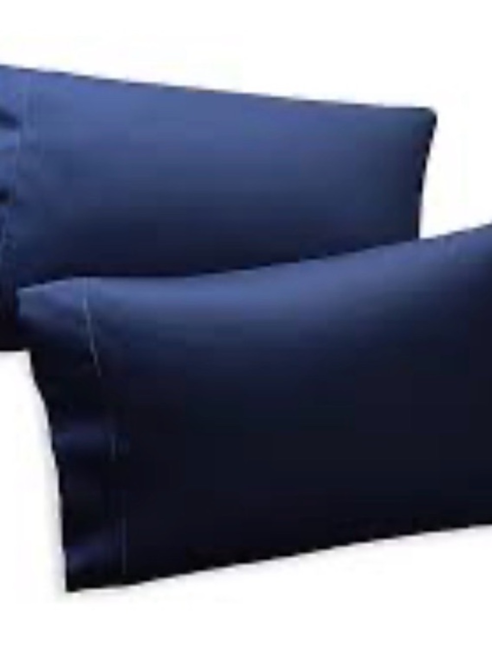 RALPH LAUREN RL ORGANIC SATEEN Set of Two King Pillowcases, Navy NWT